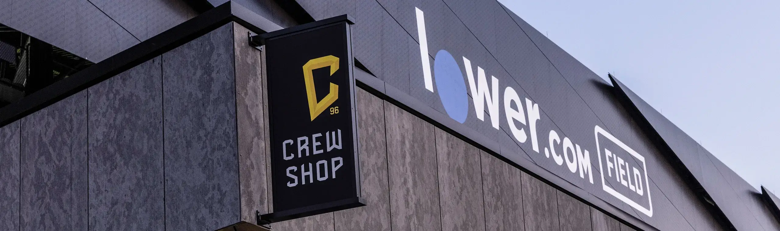 Columbus Crew Shop sign outside
